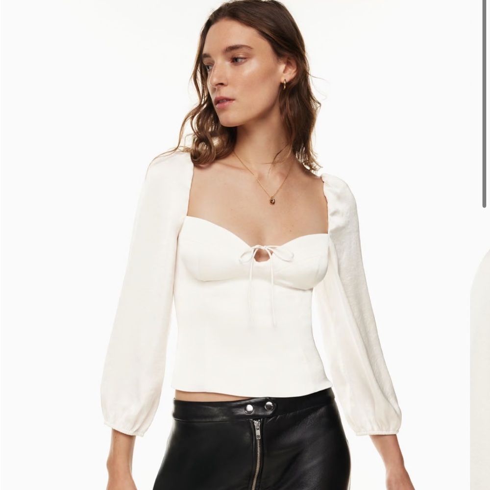 NWOT Wilfred Satin Novella Blouse